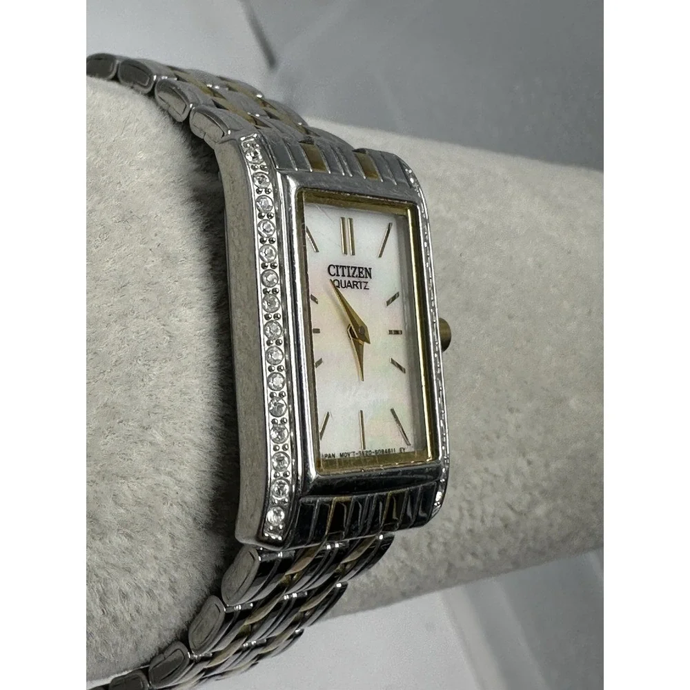 Citizen 5920-S063663‎ New Battery Ladies MOP Tank Watch 19MM 6.5